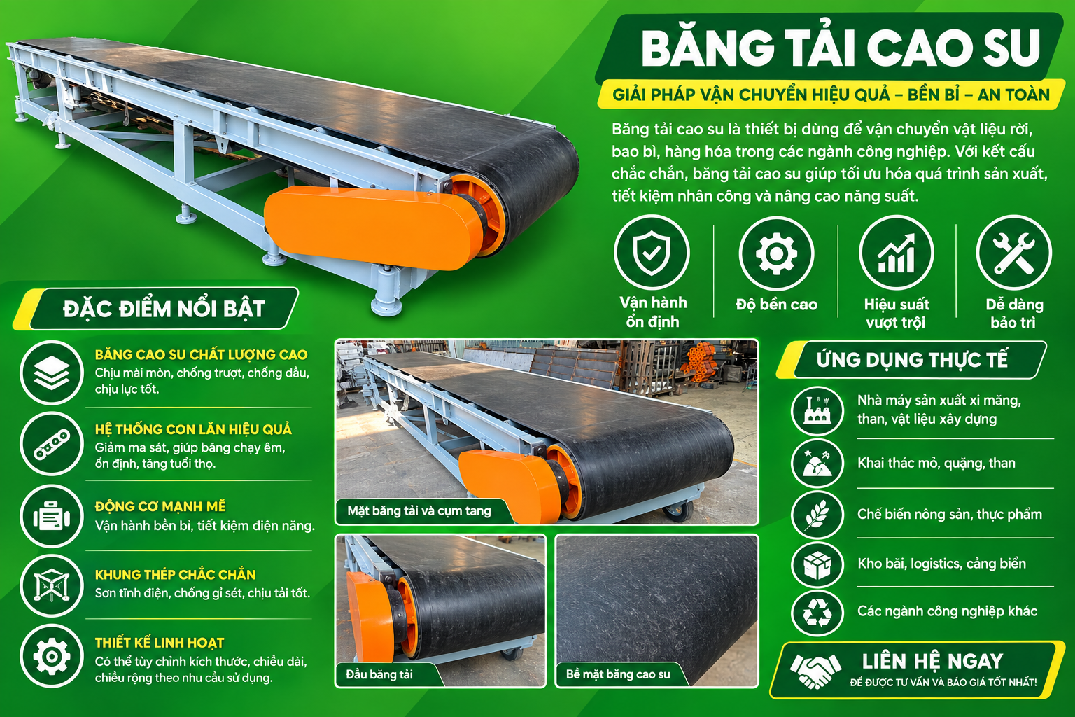 Băng tải rung lắc, lệch băng là do đâu?